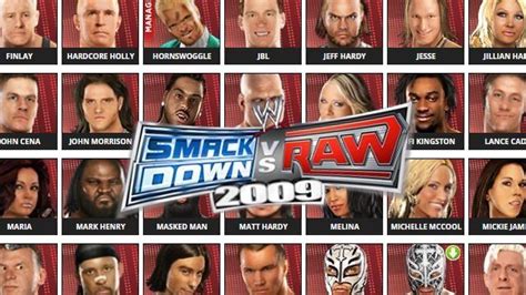 smackdown vs raw 2009 roster.